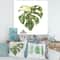 Designart - Tropical Green Leaves In Summer Times III - Tropical Canvas Wall Art Print